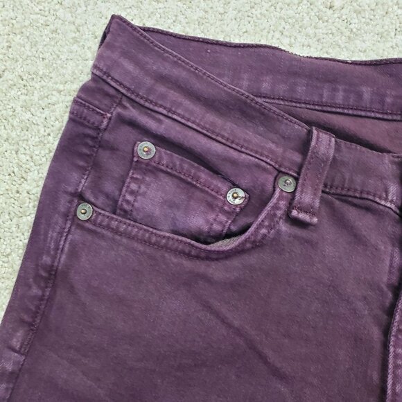 Rag & Bone Womens Purple Mid Rise Skinny Leg Jeans Sz 28 Stretch Denim Pants - Picture 6 of 12